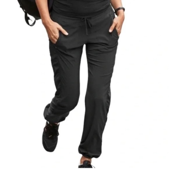 Athleta Pants & Jumpsuits Athleta La Viva Ruched Drawstring Jogger Black Poshmark